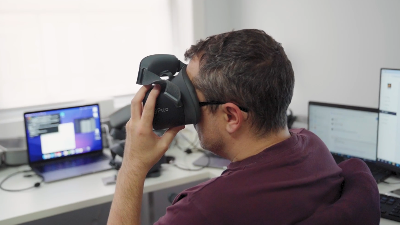 Neil Brockhurst, our VR Operations Officer, hard at work at our Cornerstone VR headquarters in Birmingham.